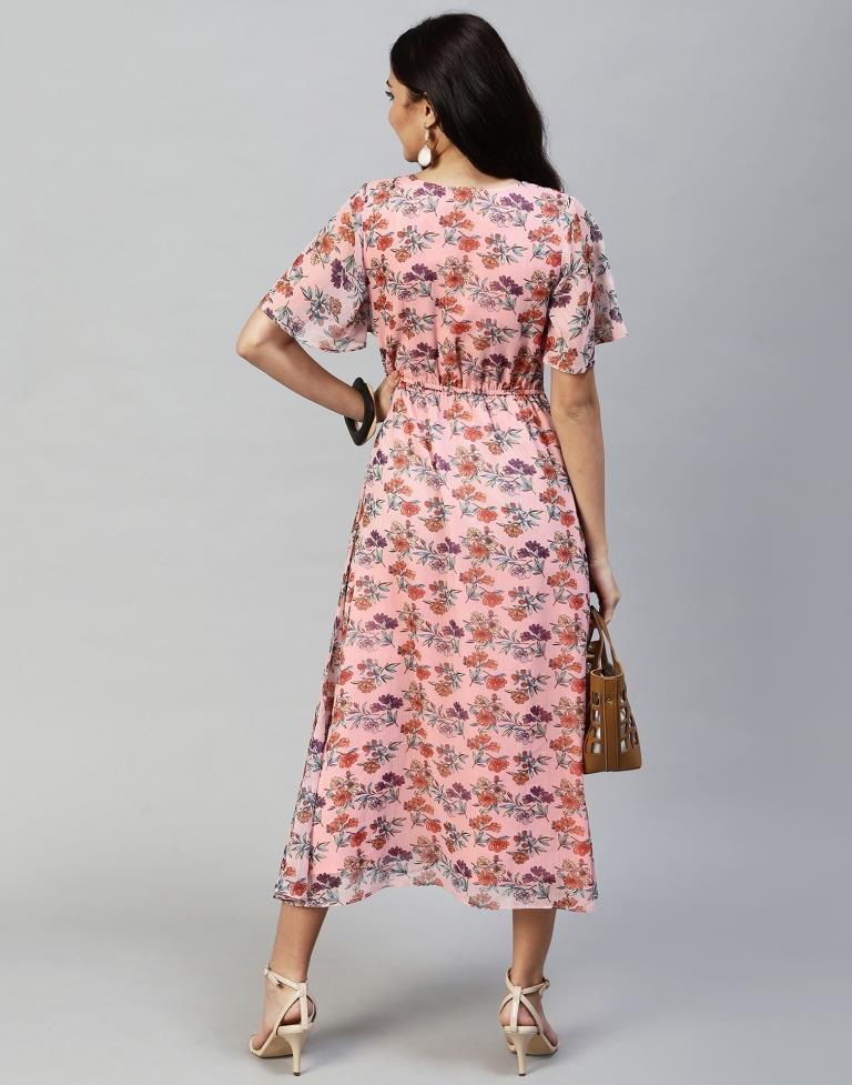 Baby Pink Floral Dress | Leemboodi