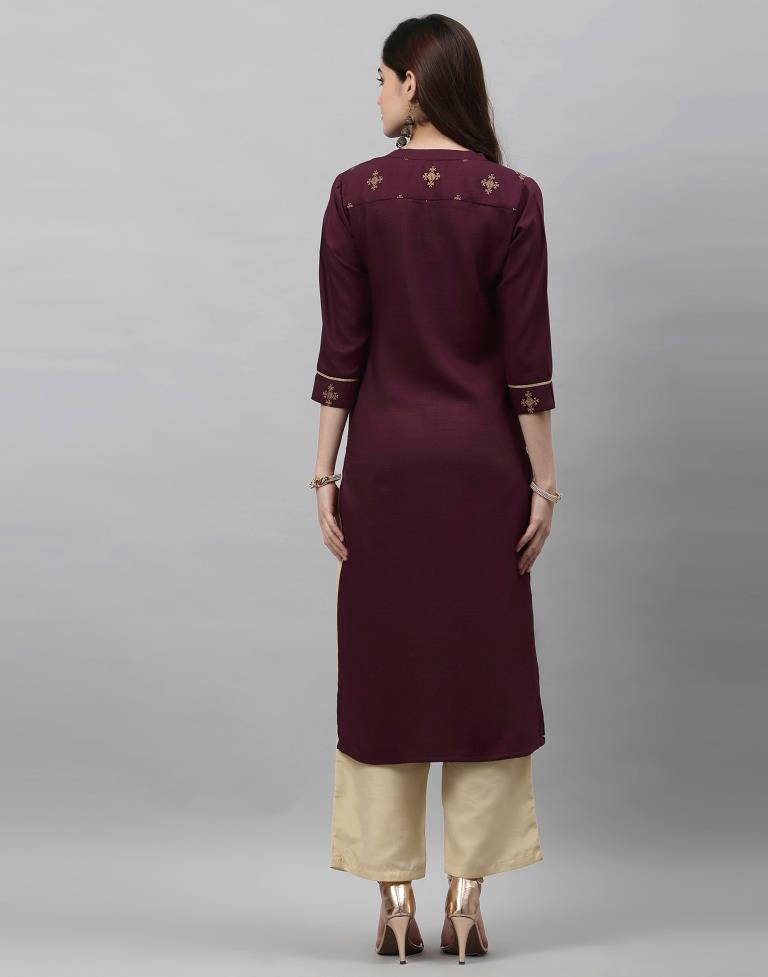 Plumb Printed Kurti | Sudathi