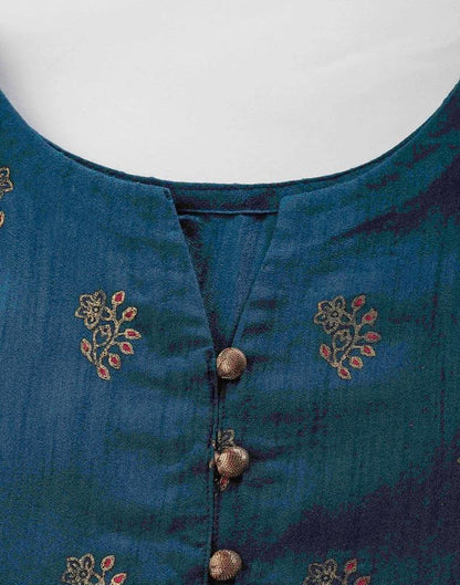 Teal Printed Kurti | Sudathi