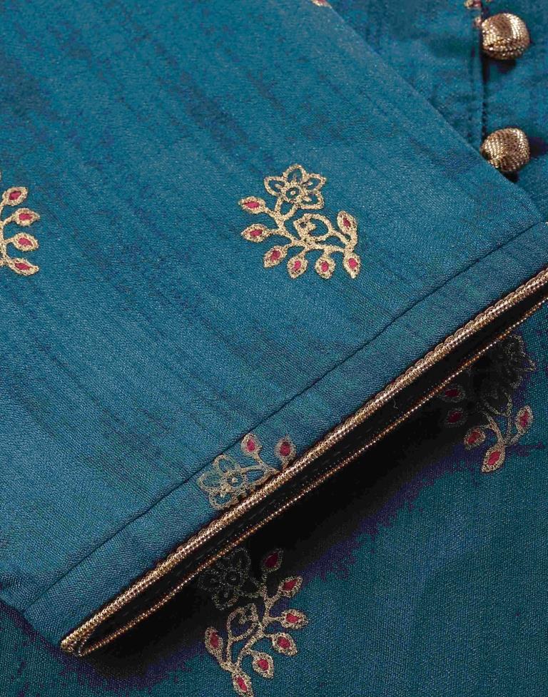 Teal Printed Kurti | Sudathi
