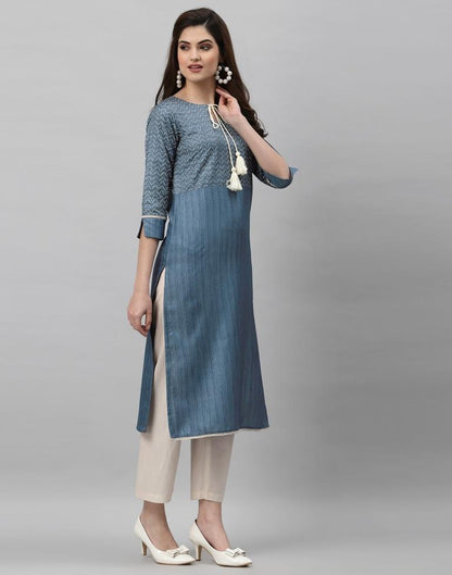 Grey Printed Kurti | Sudathi