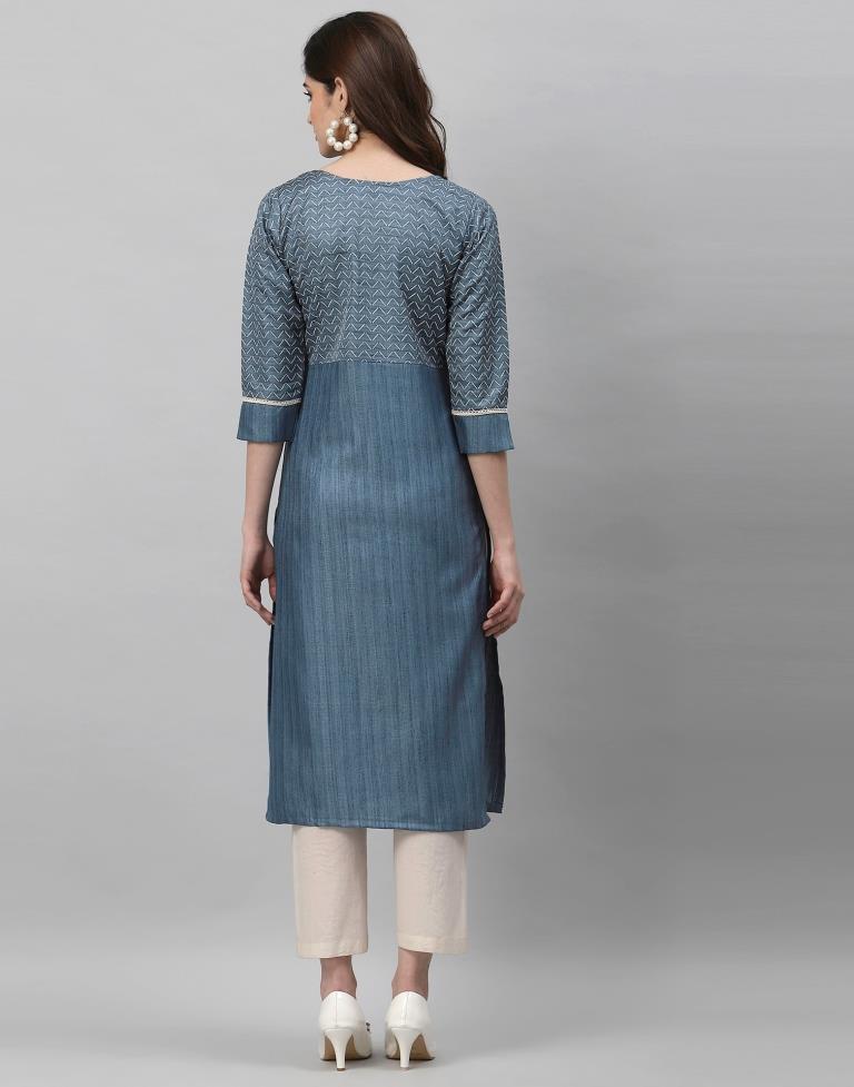 Grey Printed Kurti | Sudathi