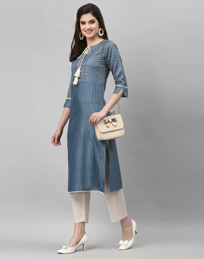 Grey Printed Kurti | Sudathi