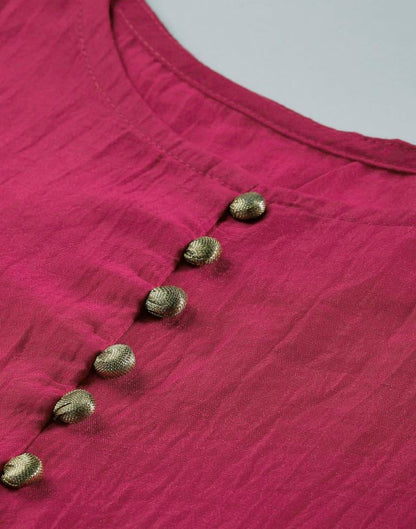 Rani Pink Solid Kurti | Sudathi