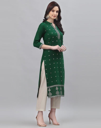 Green Printed Kurti | Sudathi