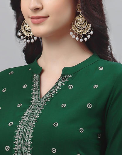 Green Printed Kurti | Sudathi