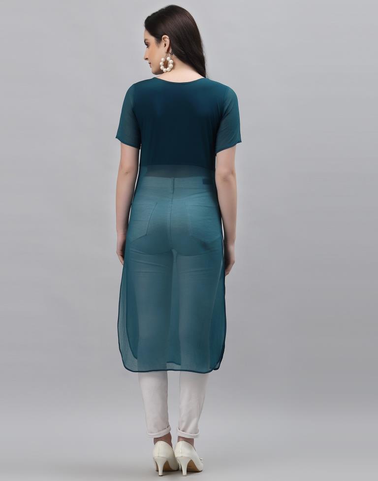 Teal Solid Kurti | Sudathi