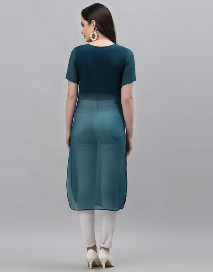Teal Solid Kurti | Sudathi