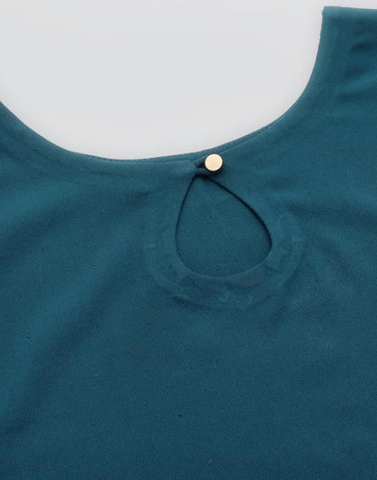 Teal Solid Kurti | Sudathi