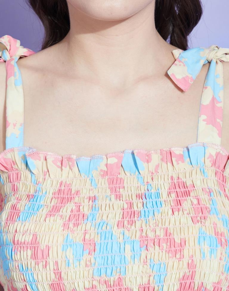 Multicolour Smoked Top | Leemboodi
