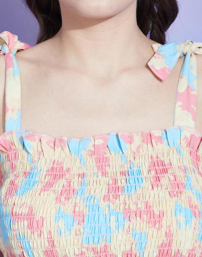 Multicolour Smoked Top | Leemboodi