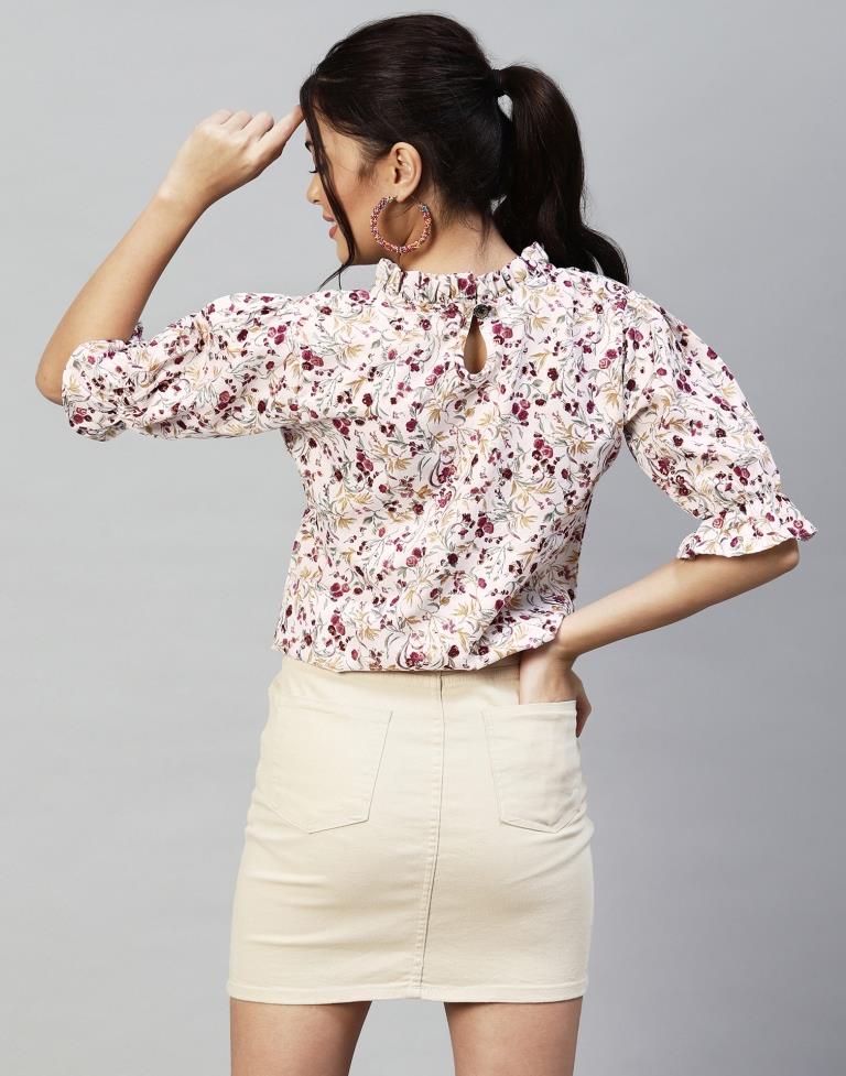 White Floral Top | Leemboodi