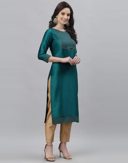 Teal Printed Kurti | Sudathi