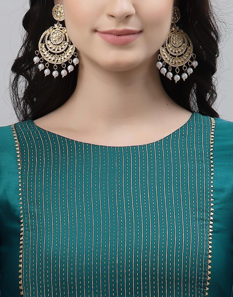 Teal Printed Kurti | Sudathi