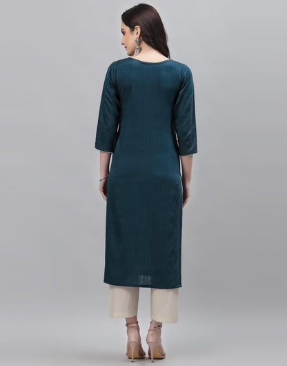 Teal Woven Kurti | Sudathi