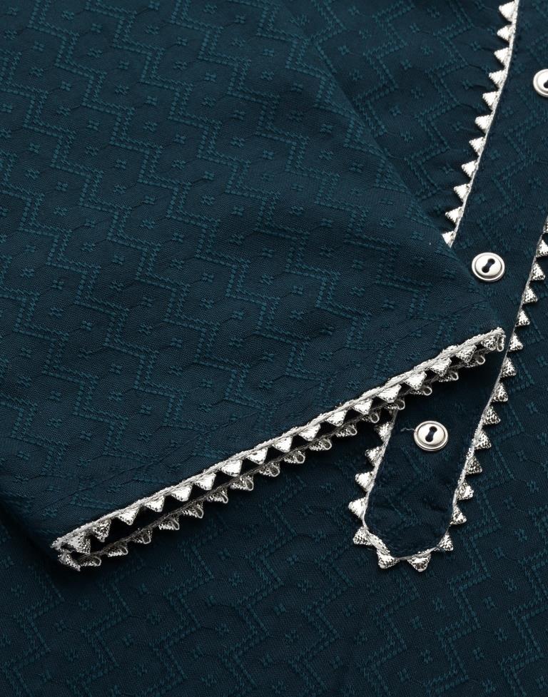 Teal Woven Kurti | Sudathi