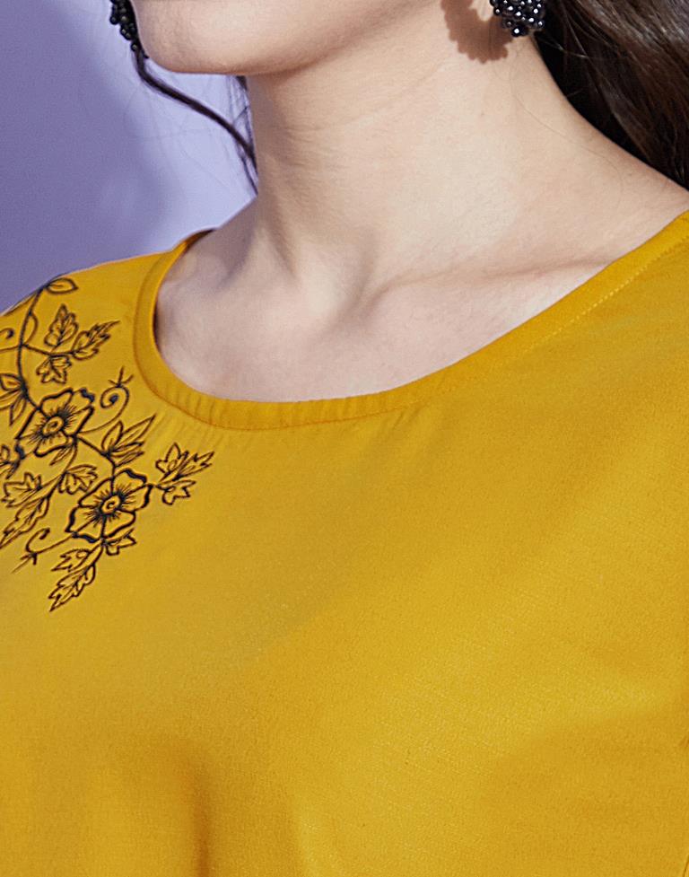 Mustard Fancey Sleeve Top | Sudathi