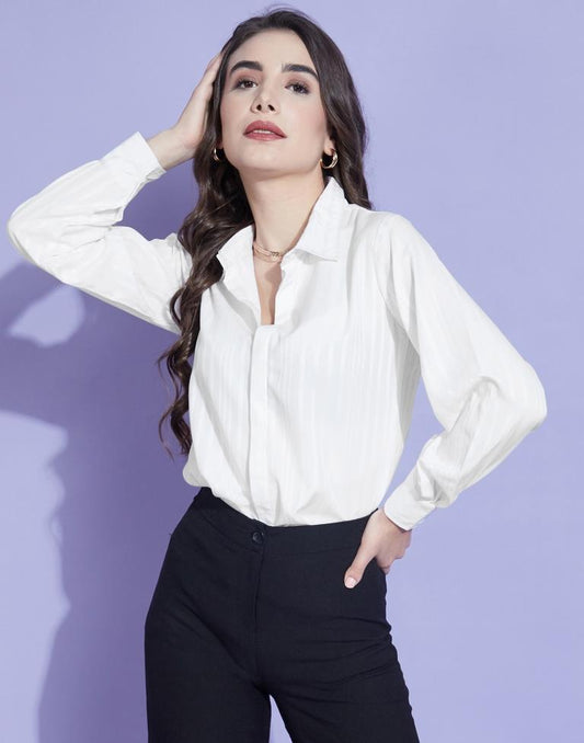 White Solid Shirt | Sudathi