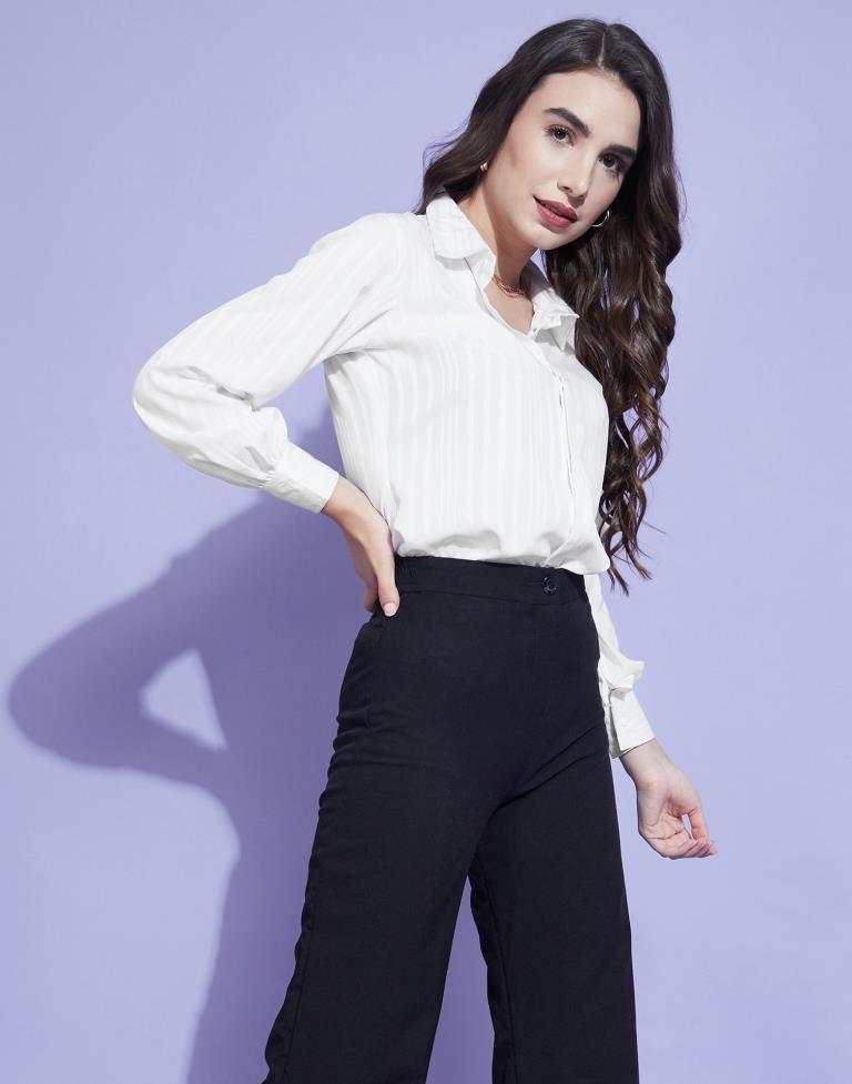 White Solid Shirt | Sudathi