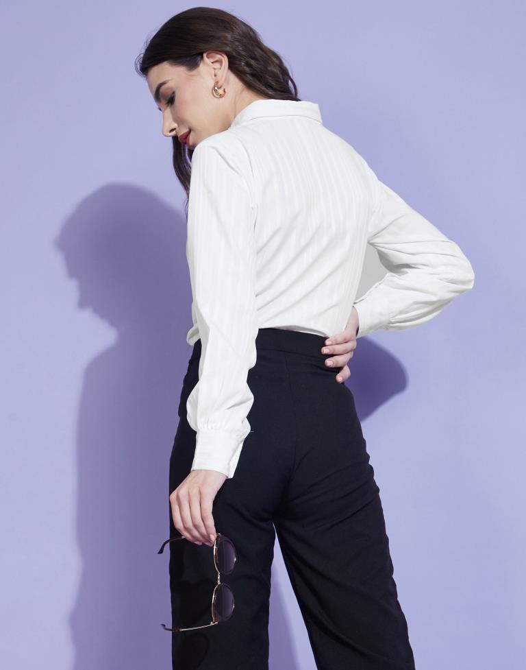 White Solid Shirt | Sudathi