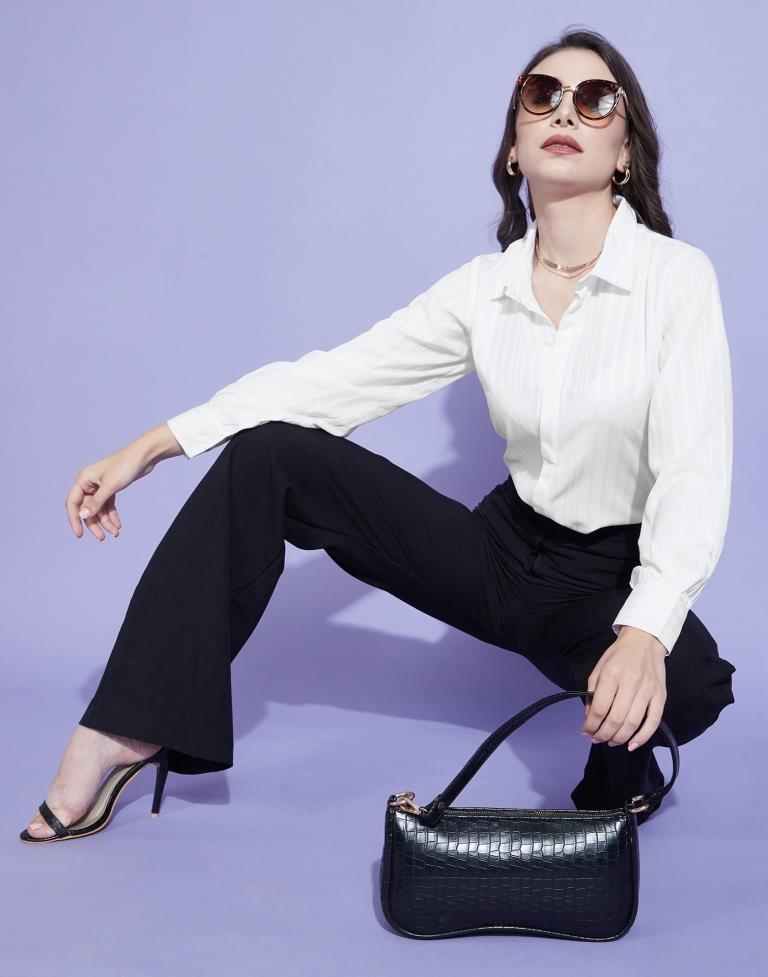 White Solid Shirt | Sudathi