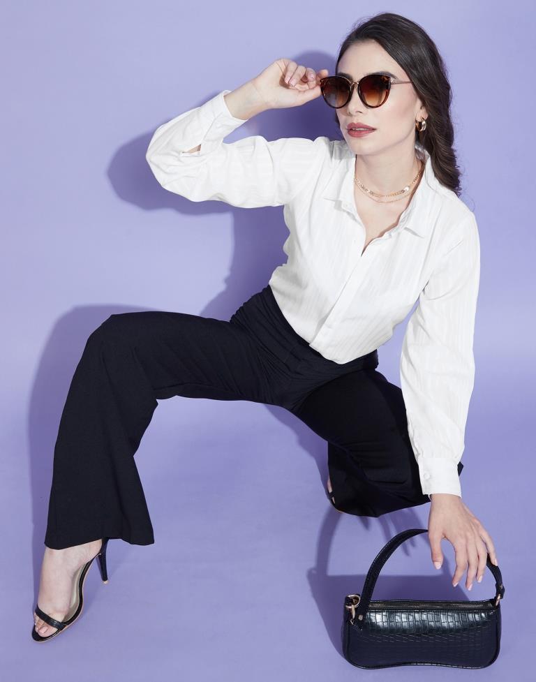 White Solid Shirt | Sudathi
