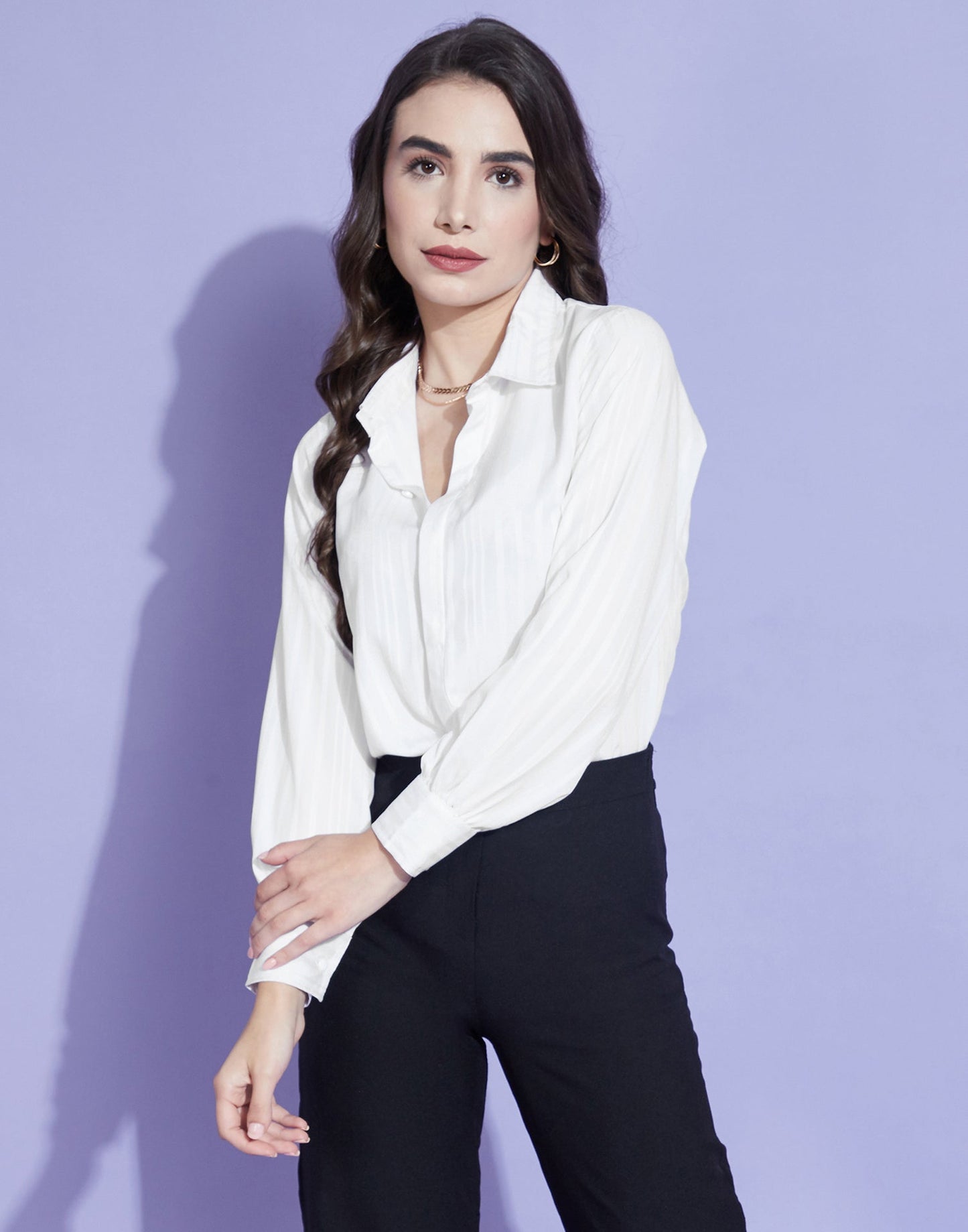 White Solid Shirt | Sudathi