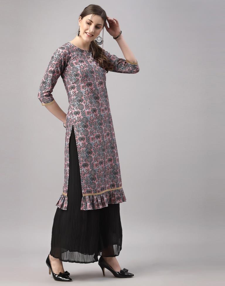 Multicoloured Printed Kurti | Leemboodi