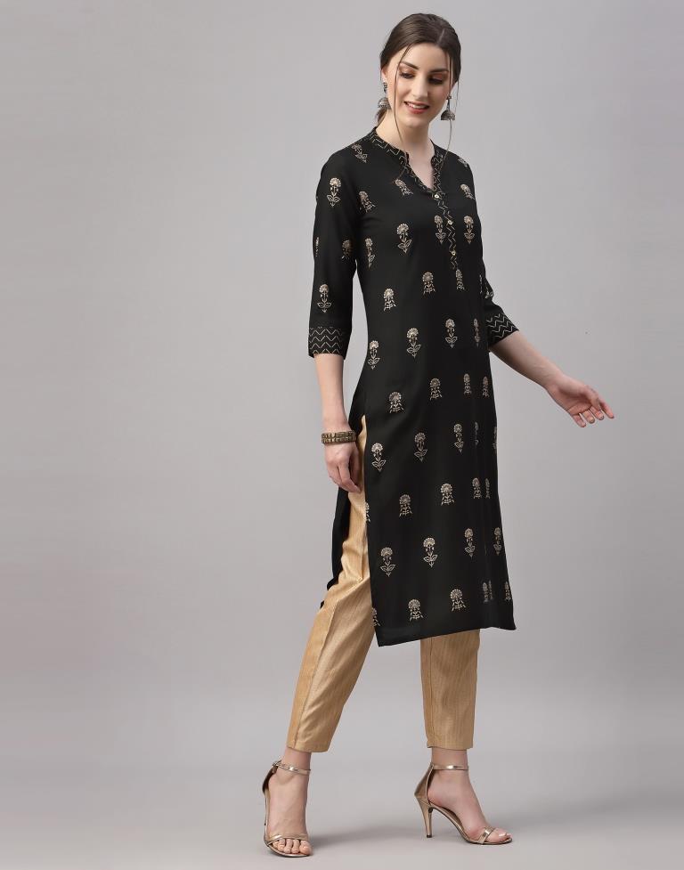 Black Printed Kurti | Sudathi