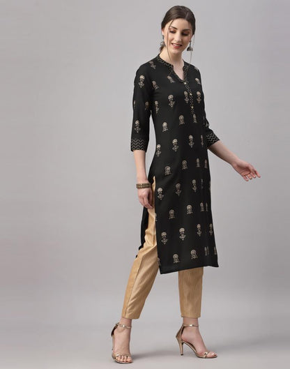 Black Printed Kurti | Sudathi