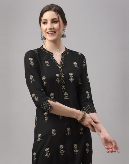 Black Printed Kurti | Sudathi