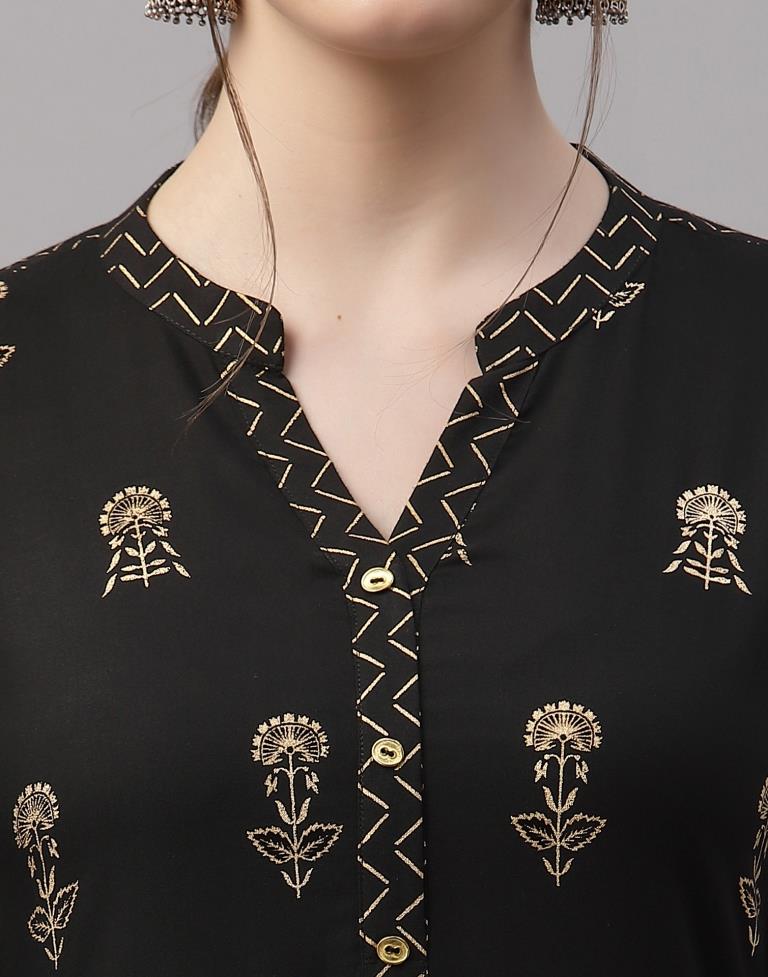 Black Printed Kurti | Sudathi