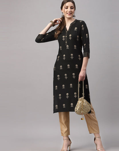 Black Printed Kurti | Sudathi