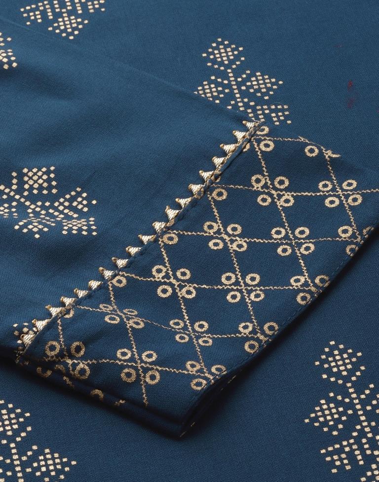 Teal Printed Kurti | Sudathi