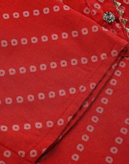 Red Embroidered Kurti | Leemboodi