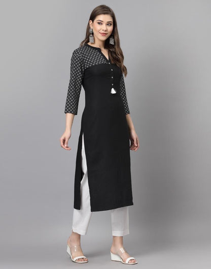 Black Table Printed Kurti | Sudathi