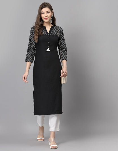 Black Table Printed Kurti | Sudathi