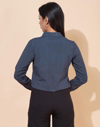 Blue Striped Shirt | Leemboodi