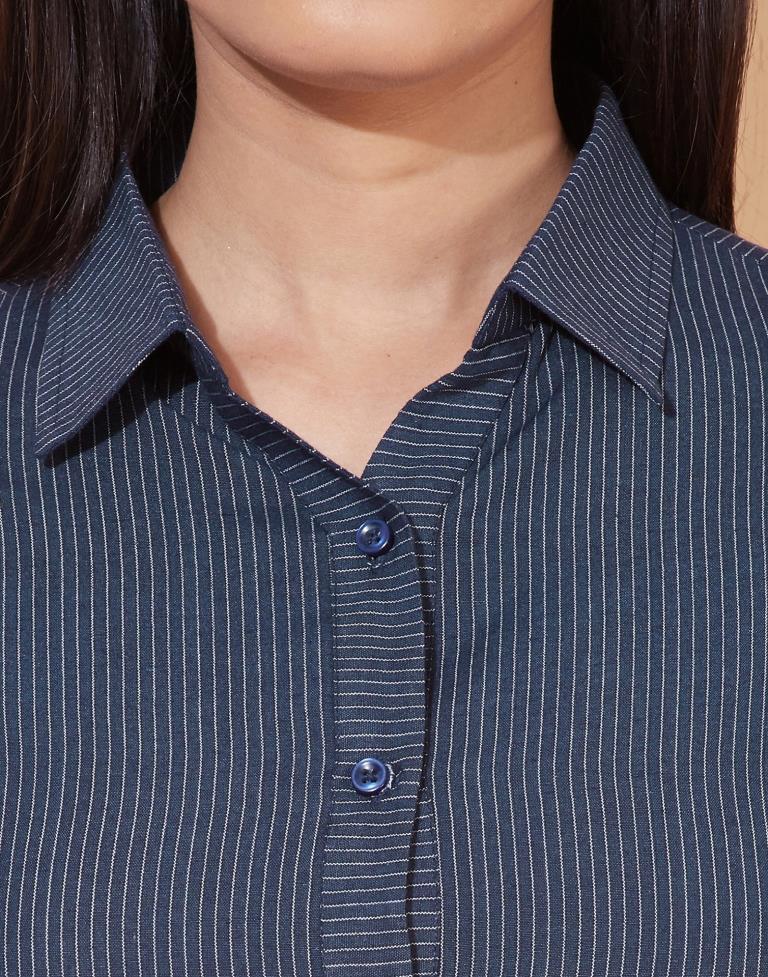 Blue Striped Shirt | Leemboodi