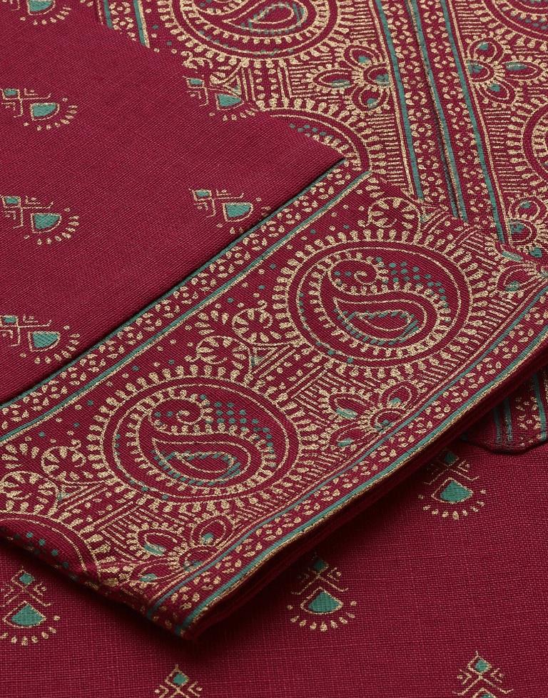 Maroon Printed Kurti | Leemboodi