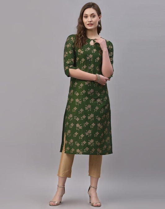 Mahendi Green Printed Kurti | Sudathi