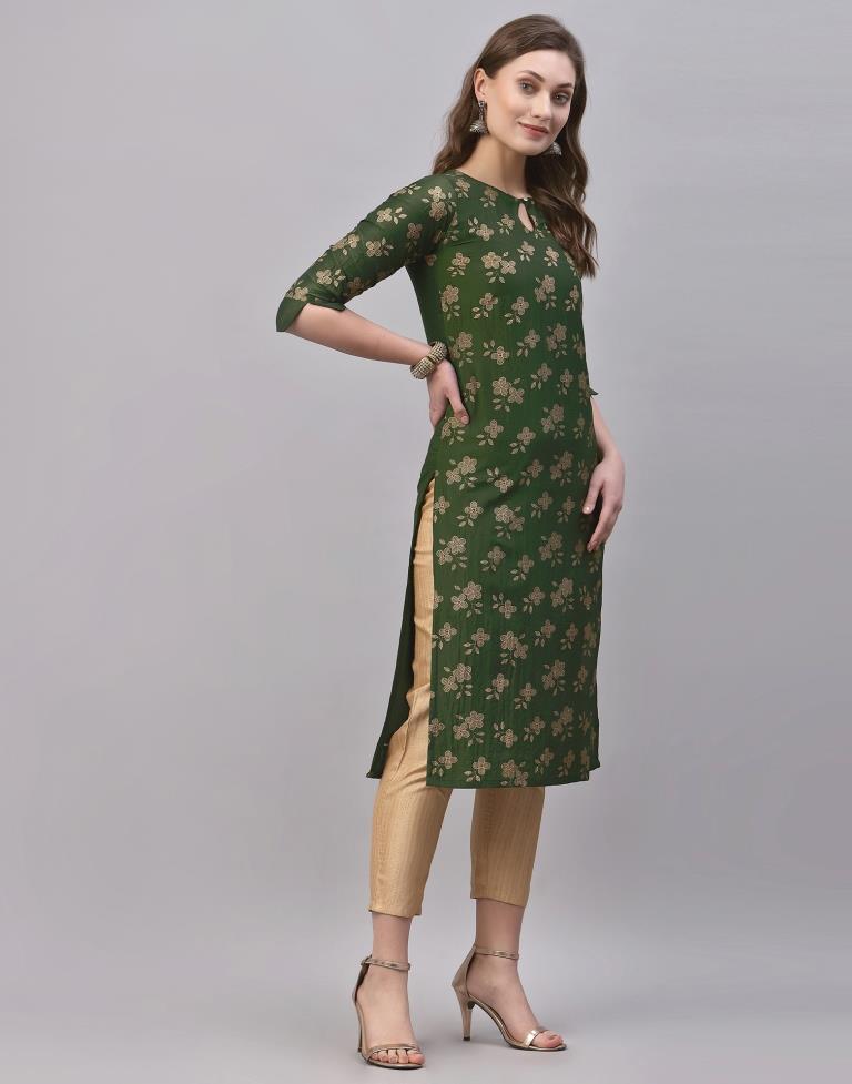 Mahendi Green Printed Kurti | Sudathi