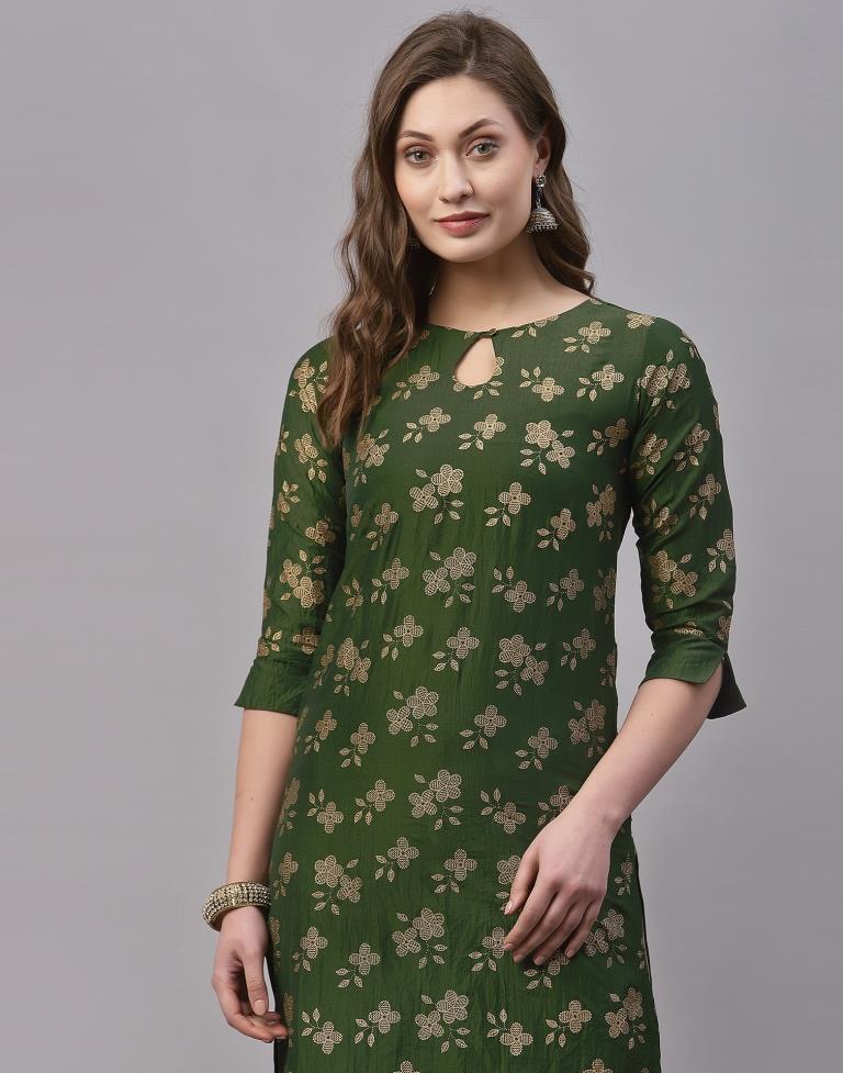 Mahendi Green Printed Kurti | Sudathi