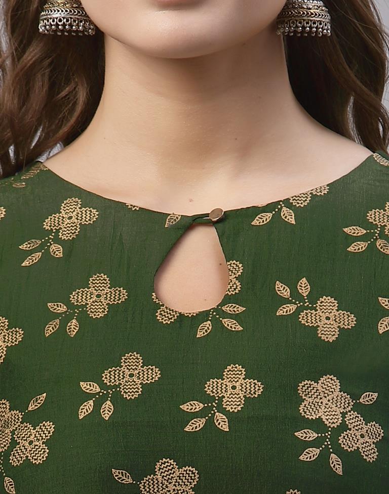 Mahendi Green Printed Kurti | Sudathi