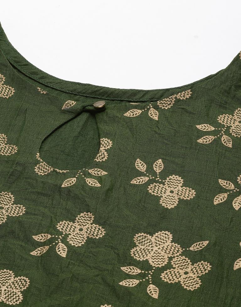 Mahendi Green Printed Kurti | Sudathi