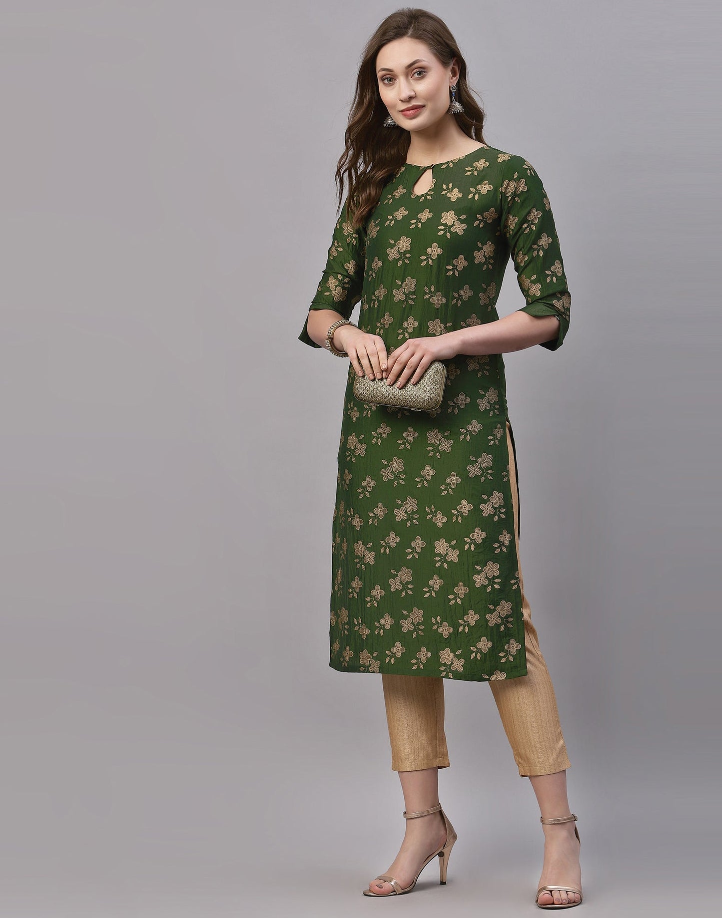 Mahendi Green Printed Kurti | Sudathi