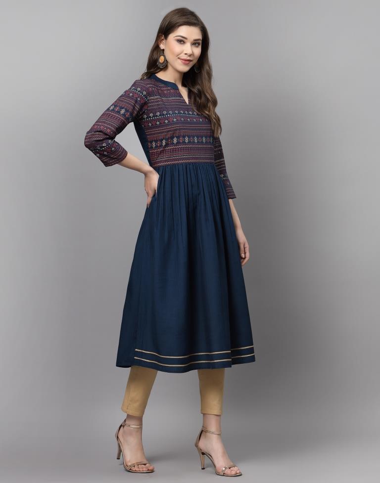 Teal Flared Kurti | Sudathi