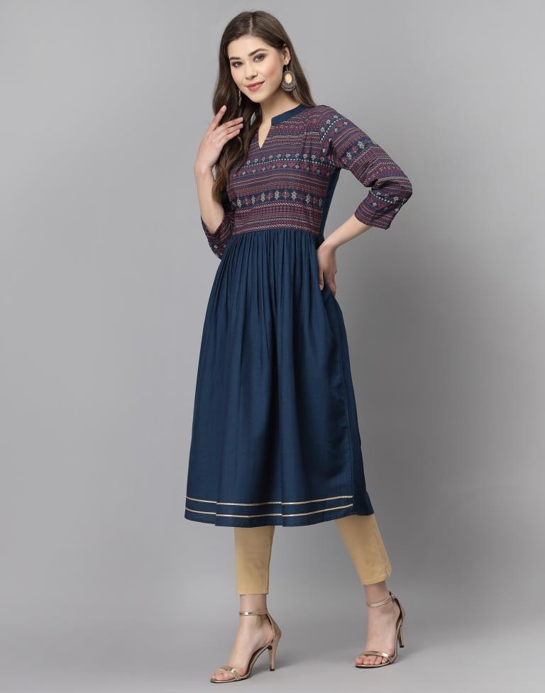 Teal Flared Kurti | Sudathi