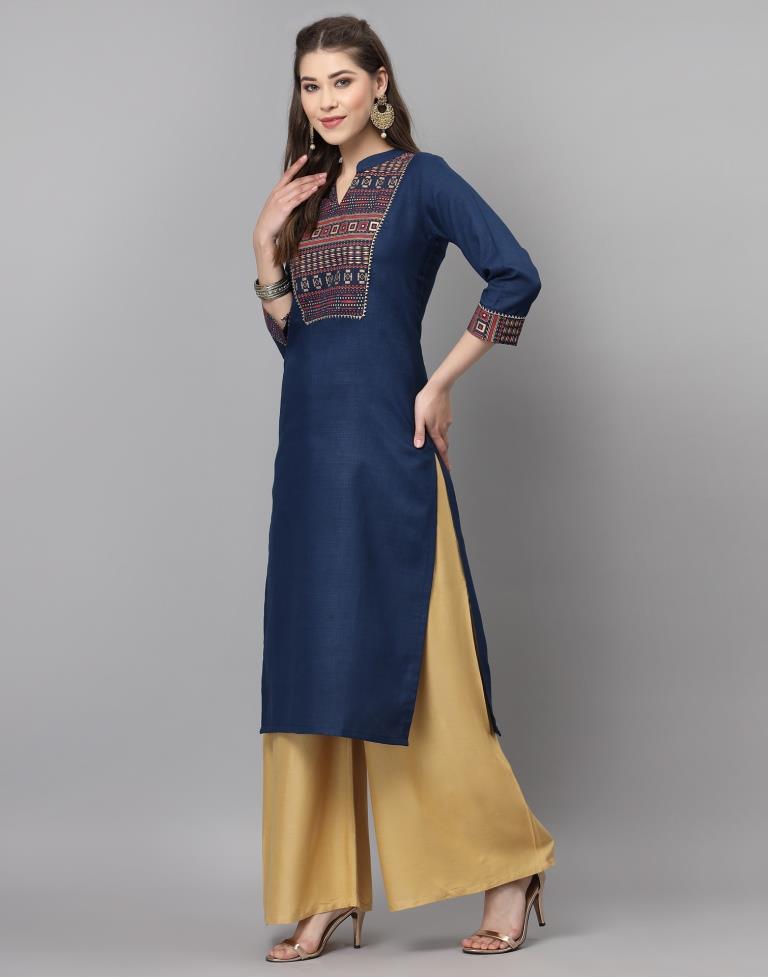 Teal Printed Kurti | Sudathi