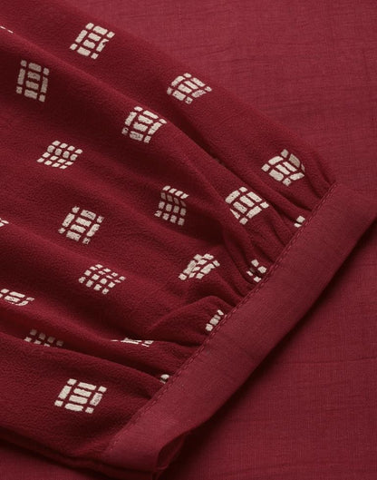 Maroon Printed Kurti | Leemboodi